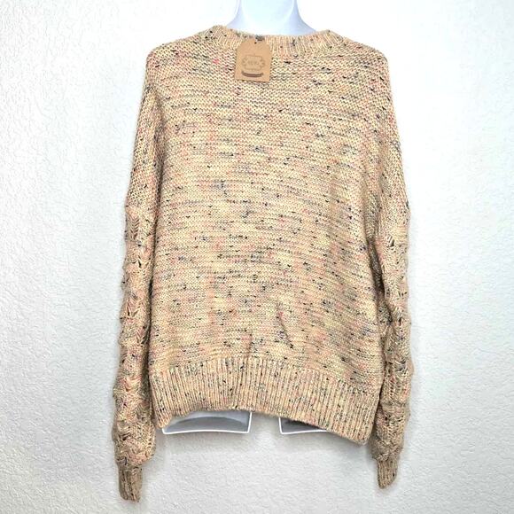Kori Plus Chunky Bishop Sleeve Knit Pullover Sweater Size 2XL NWOT Crewneck - Picture 2 of 4